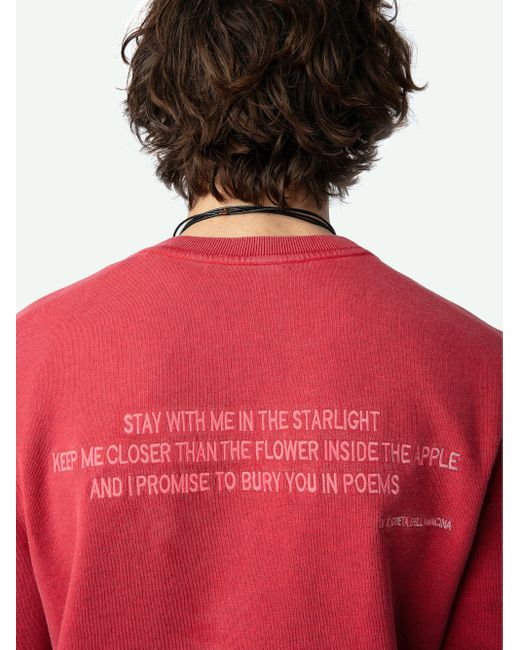 Zadig & Voltaire Sweatshirt Stony in Red für Herren