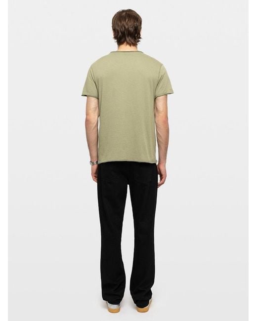 Zadig & Voltaire Green Monastir Henley T-Shirt for men