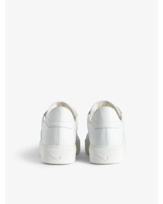 Zadig & Voltaire White Zv1747 La Flash Low-Top Platform Sneakers