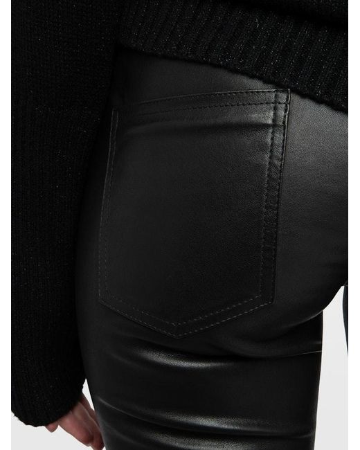 Zadig & Voltaire Black Phlame Trousers 100% Leather