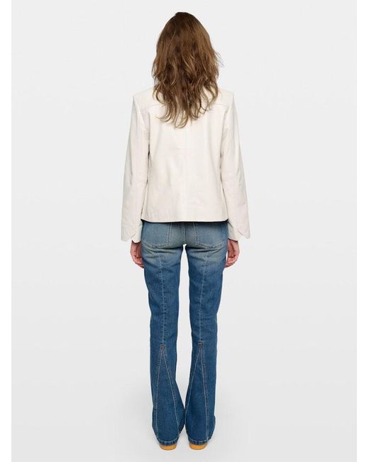 Zadig & Voltaire White Liamys Leather Jacket