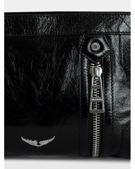 Zadig & Voltaire Black Sunny Moody Branded Leather Handbag