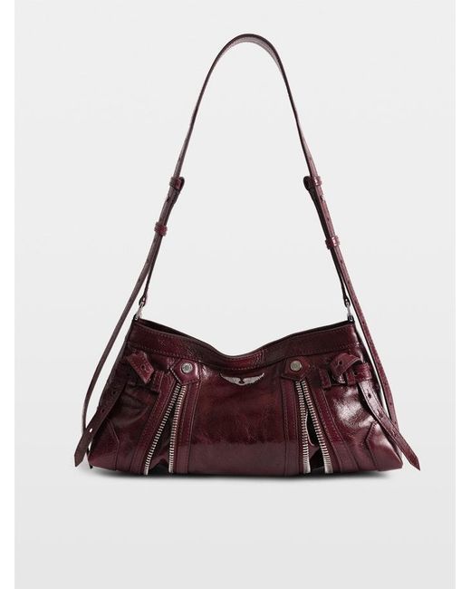 Zadig & Voltaire Purple Madison Mini Vintage Patent Bag