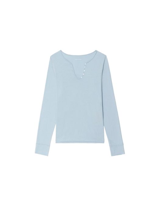 Zadig & Voltaire Blue Zadig Henley T-Shirt