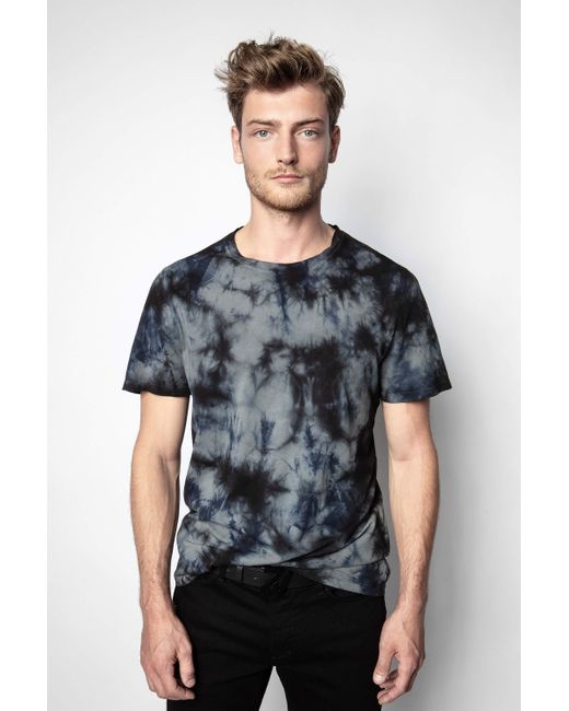 Zadig & Voltaire Cotton Ted Hc Tie Dye T-shirt in Navy (Blue) for Men ...