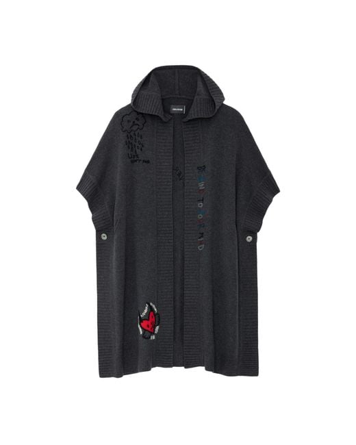 Zadig & Voltaire Black Inna Cardigan 100% Cashmere