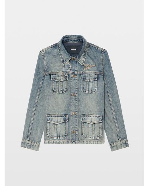 Zadig & Voltaire Blue Jacket Lienna Denim