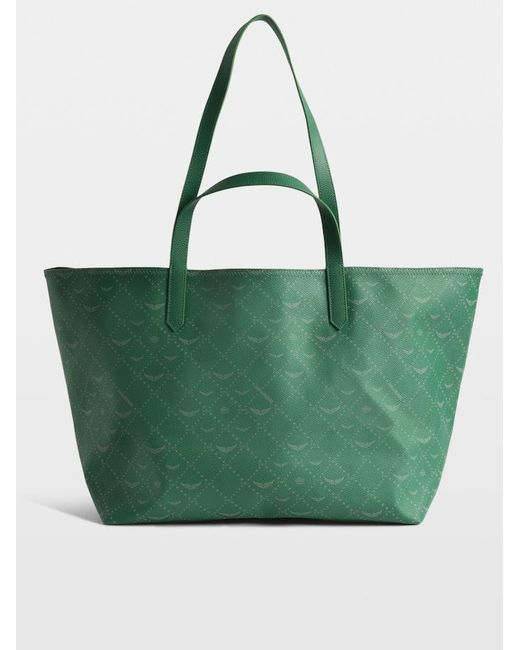 Zadig & Voltaire Green Z Shopper Xl Monogram Tag Bag