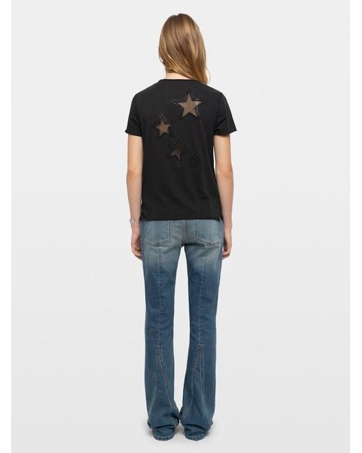 Zadig & Voltaire Black Fishnet Henley T-Shirt