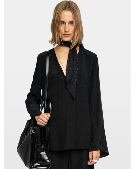 Zadig & Voltaire Black Turi Blouse