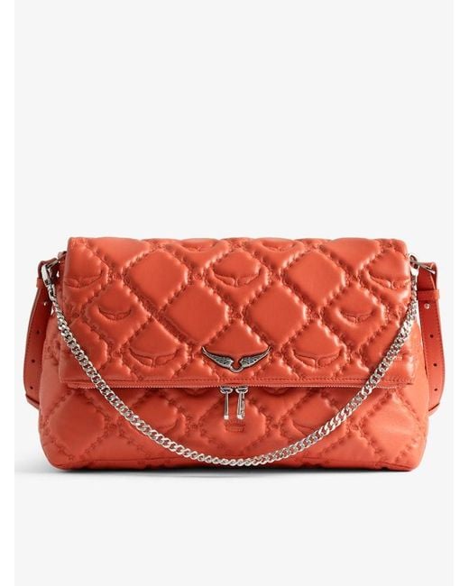 Zadig & Voltaire Red Tasche Rocky Ii Xl Gesteppt Monogram