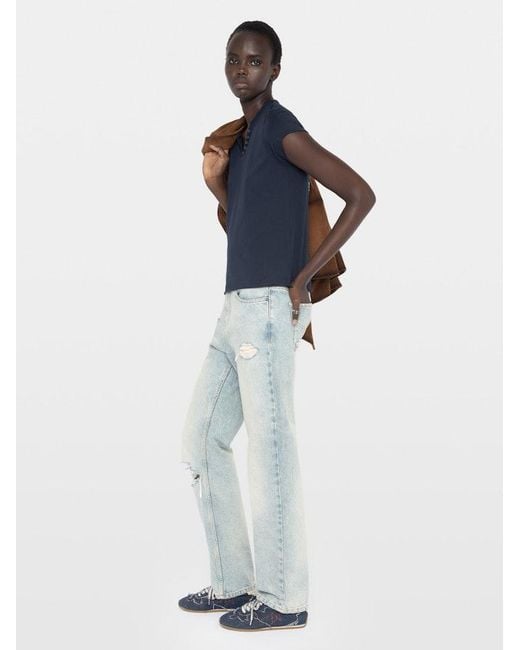 Zadig & Voltaire Blue Henley T-Shirt