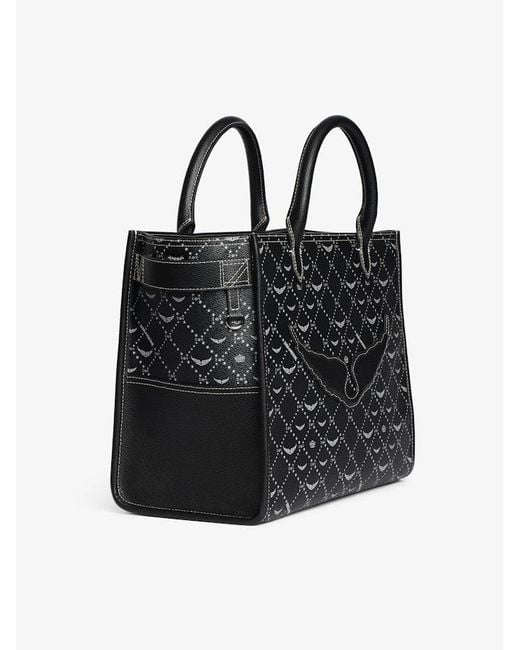 Zadig & Voltaire Angel Tote Monogram Bag in Black | Lyst