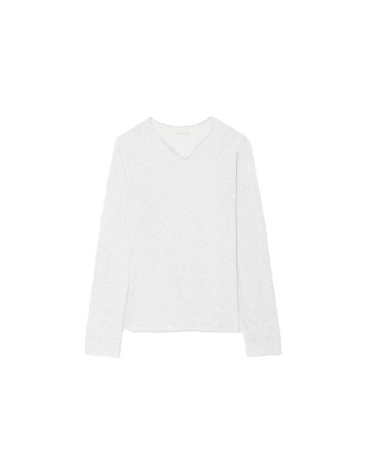 Zadig & Voltaire White Monastir Henley T-Shirt for men