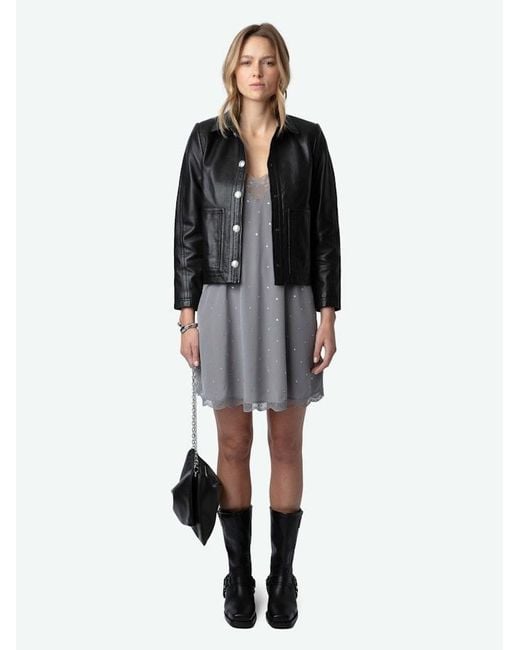Zadig & Voltaire Gray Ristyz 100% Silk Dress