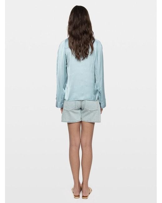 Zadig & Voltaire Blue Torny Satin Tunic