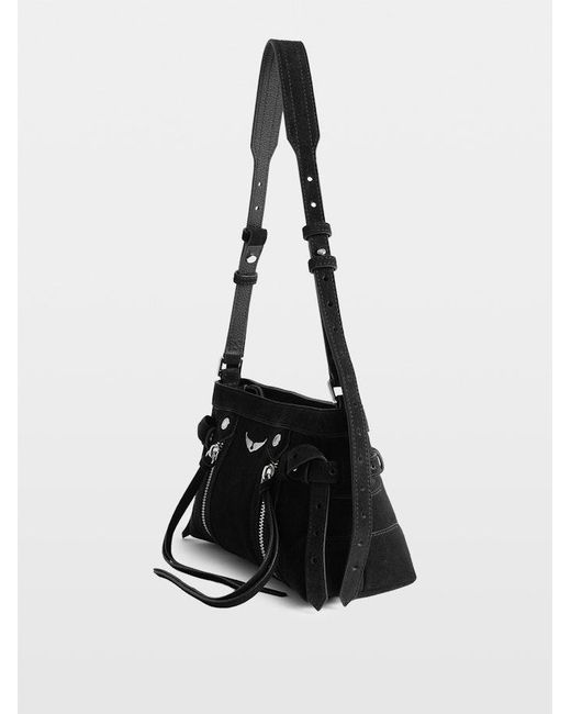 Zadig & Voltaire Black Madison Mini Suede Bag