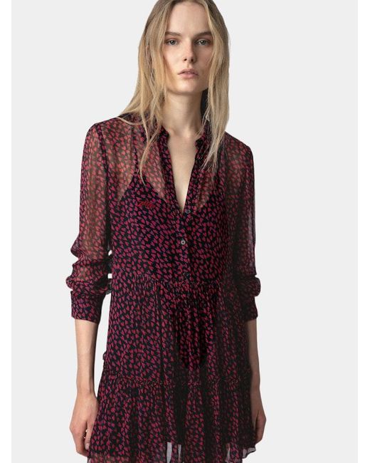 Zadig & Voltaire Purple Razyele Crush Dress