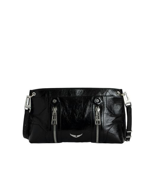 Zadig & Voltaire Black Sunny Moody Branded Leather Handbag