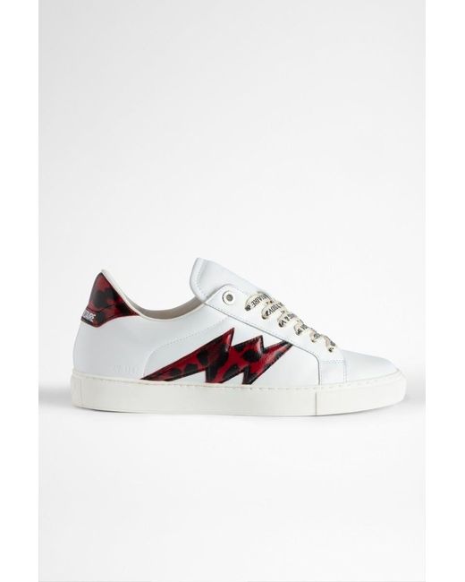 Zadig & Voltaire Zv1747 La Flash Low-top Sneakers in Red | Lyst