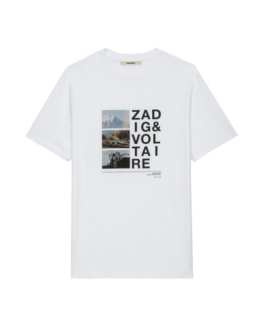 T-shirt toby photoprint Zadig & Voltaire pour homme en coloris White