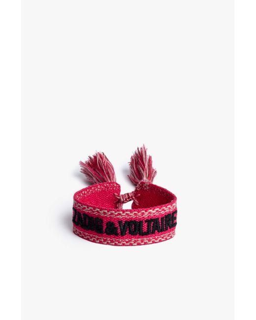 Zadig & Voltaire Cotton Band Of Sisters Bracelet in Red | Lyst