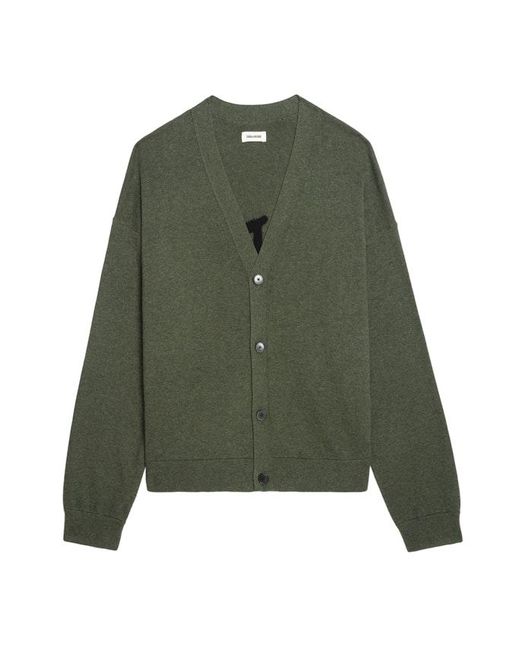 Zadig & Voltaire Green Mirko Cardigan for men
