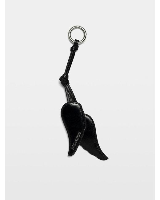 Zadig & Voltaire Black Rock Feather Keyring
