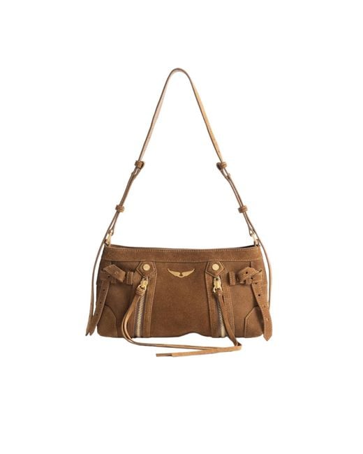 Zadig & Voltaire Brown Madison Mini Suede Bag