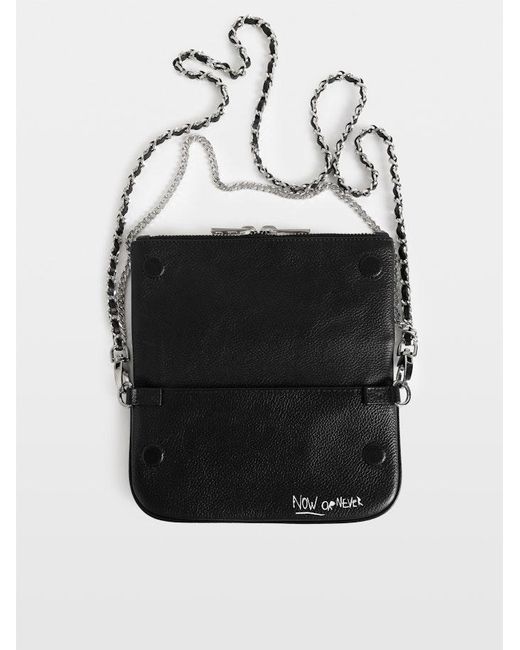 Zadig & Voltaire Black Rock Mini Arty Tag Clutch