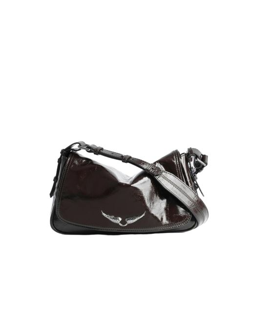 Zadig & Voltaire Black Le Zouzou Vintage Patent Bag