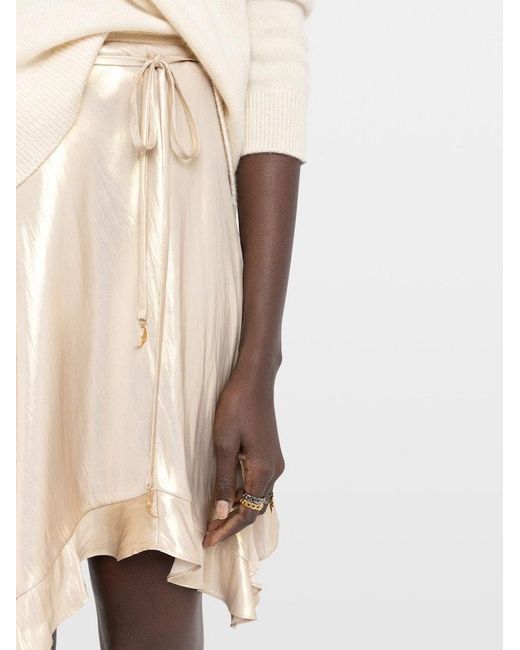 Zadig & Voltaire Natural Skirt Jetos Satin