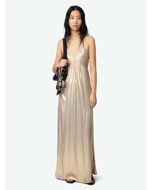Zadig & Voltaire Natural Kleid Rayonne Satin