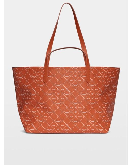 Zadig & Voltaire Orange Z Shopper Xl Monogram Bag