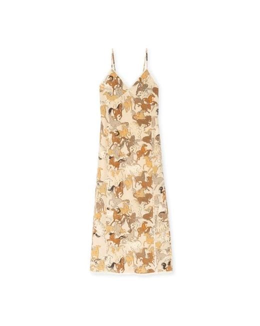 Vestido Ramelil 100% Seda Zadig & Voltaire de color Metallic