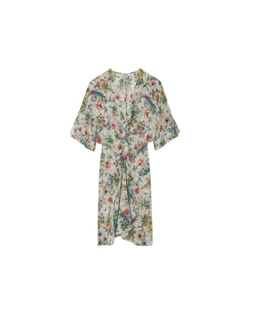 Zadig & Voltaire Green Rozom Silk Dress
