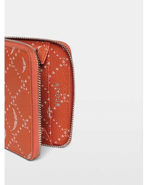 Zadig & Voltaire White Mini Zv Monogram Wallet