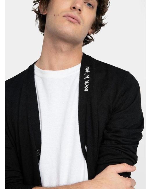 Zadig & Voltaire Black Remi Cardigan 100% Merino Wool for men