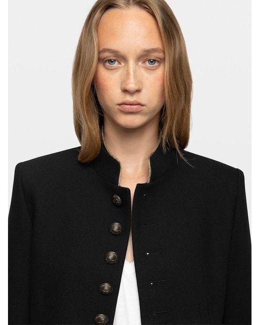 Zadig & Voltaire Black Vallo Jacket