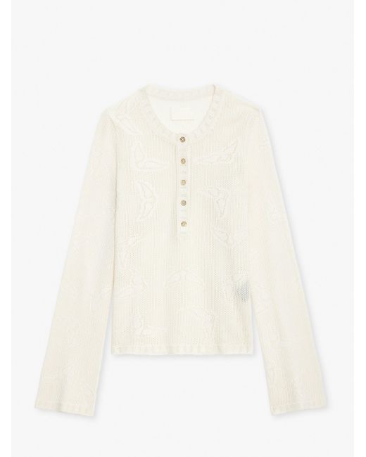 Zadig & Voltaire White Salmyr Wings Jumper