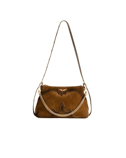Zadig & Voltaire Brown Jim Mini Western Used Bag