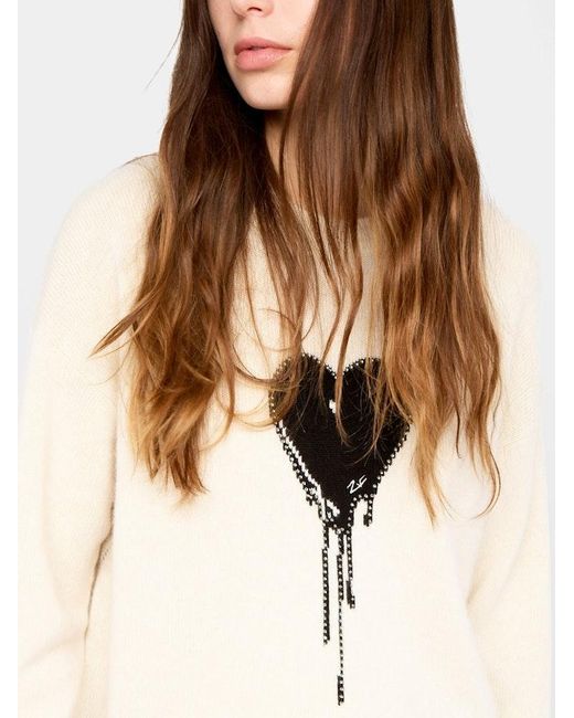 Zadig & Voltaire White Markuz Jumper 100% Cashmere