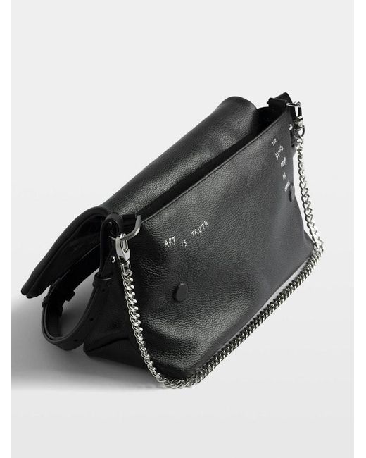 Zadig & Voltaire Black Rocky Ii Graffiti Bag