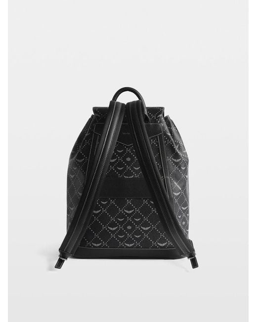Zadig & Voltaire Black Z Medium Monogram Backpack