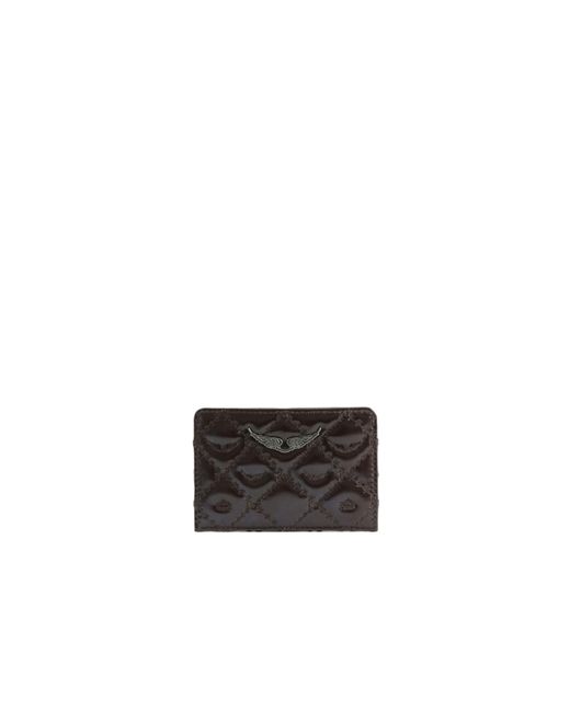 Zadig & Voltaire White Zv Pass Vintage Monogram Cardholder