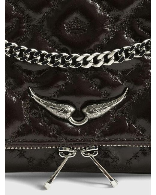 Zadig & Voltaire Black Rock Ii Vintage Monogram Clutch