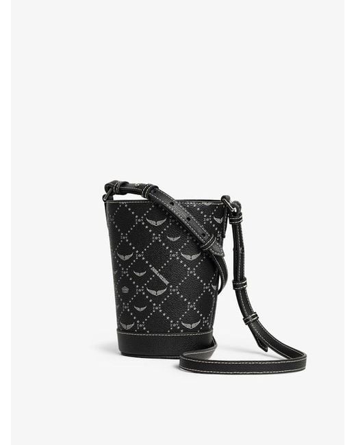 Zadig & Voltaire Black Z Bucket Nano Monogram Bag
