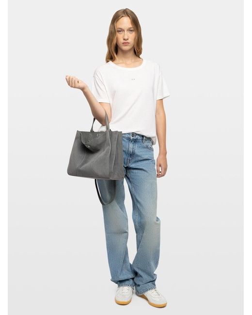 Zadig & Voltaire Gray Jack Suede Bag