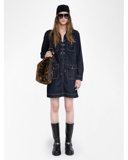 Robe Remacha Denim Zadig & Voltaire de color Blue