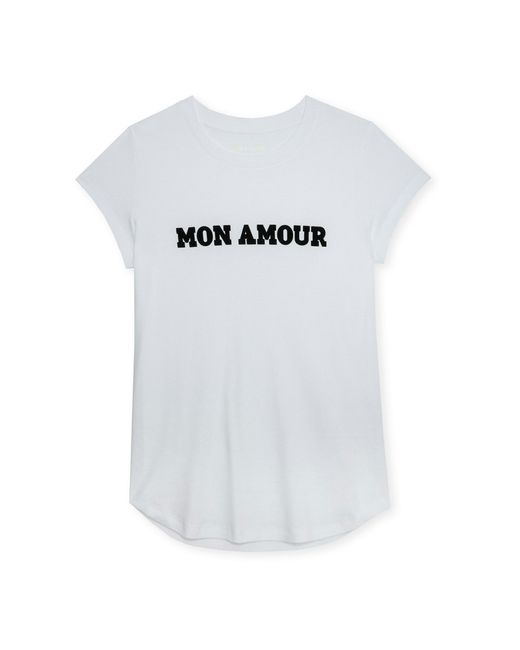 Zadig & Voltaire White Woop Mon Amour T-shirt